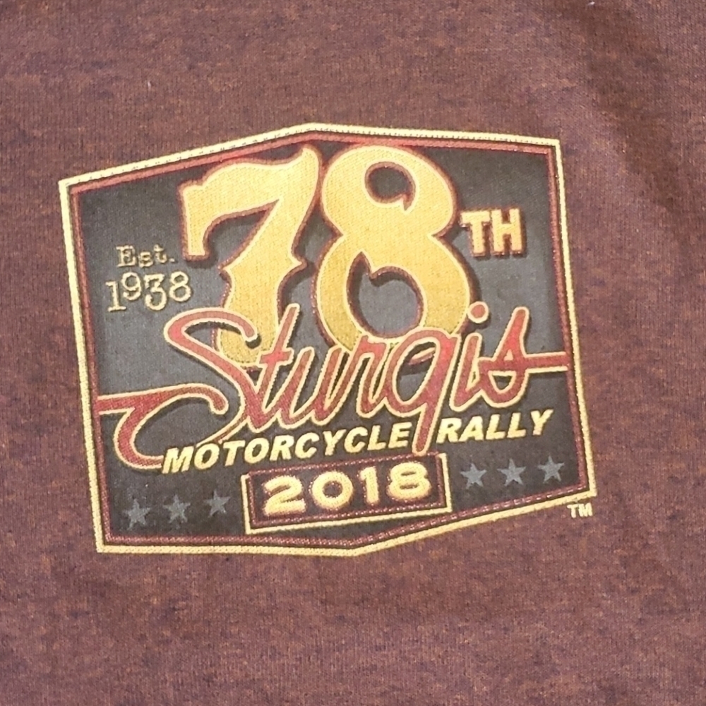 2018 Sturgis Black Hills Rally Tshirt Sz Lrg - Picture 4 of 5